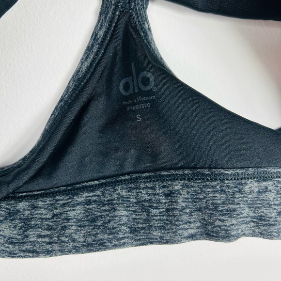 Alo Space Gray Athletic Sports Bra Size Small - Picture 3 of 4